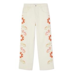 Never Fully Dressed Ecru Enchanted Cut Work Scallop Jeans US 22 NWT NFDTR454CM26